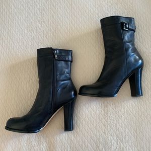 Via Spiga Above the Ankle Black Leather Boots Size 7.5